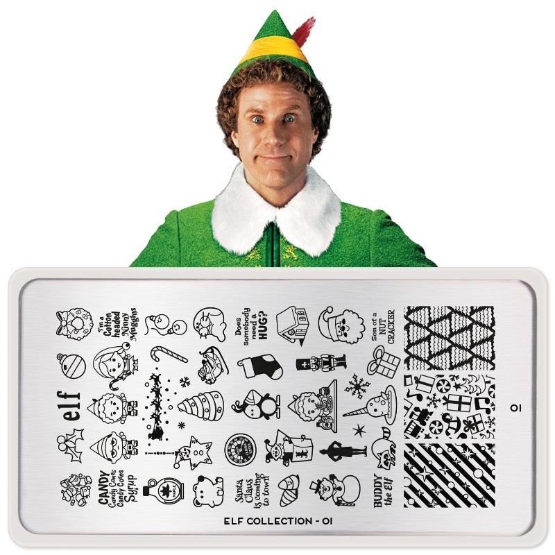 Noel 25, Christmas Village Nail Stamping Plates