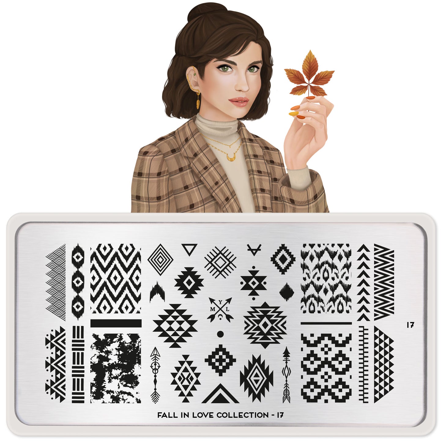 Fall in Love 17 ✦ Nail Stamping Plate