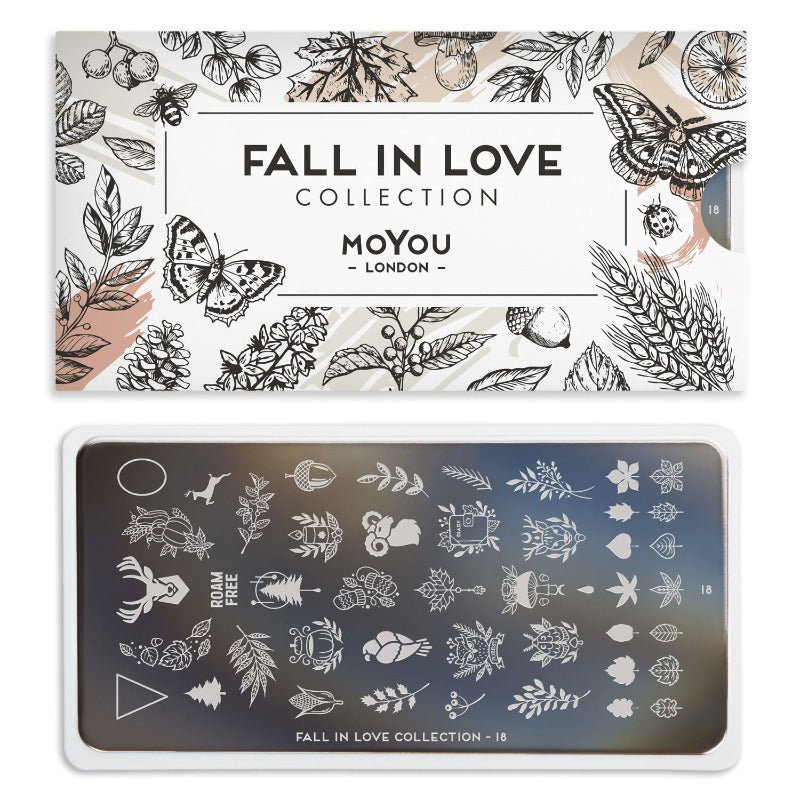 Fall in Love 18 ✦ Nail Stamping Plate