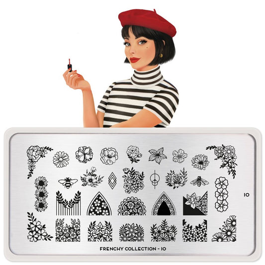 NEW Frenchy 10 ✦ Nail Stamping Plate