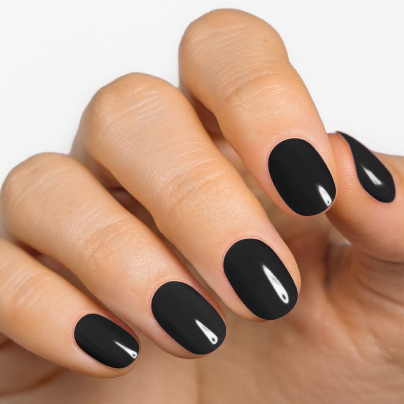 Gel Nail Strip ★ Jet Black Gel Nail Strips MoYou London