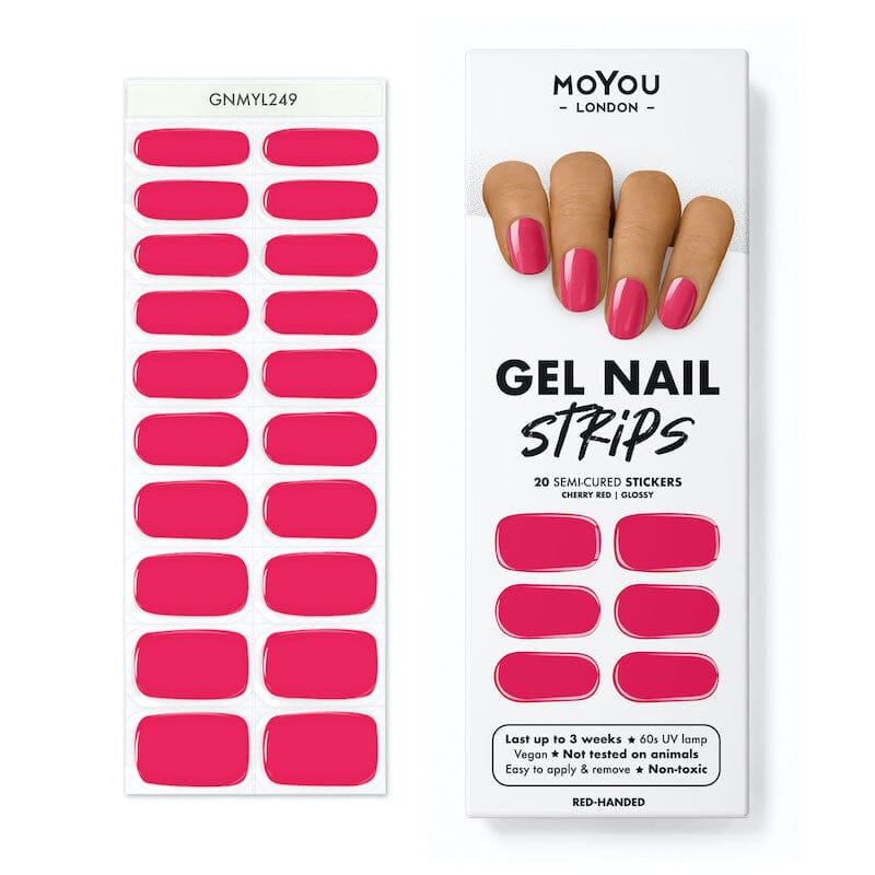 Gel Nail Strip ★ Red-Handed Gel Nail Wraps MoYou London