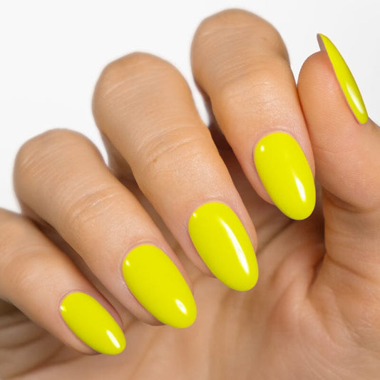 Gel Nail Strip ★ Neon Lemon ★ Neon Glow In The Dark Gel Nail Strips MoYou London