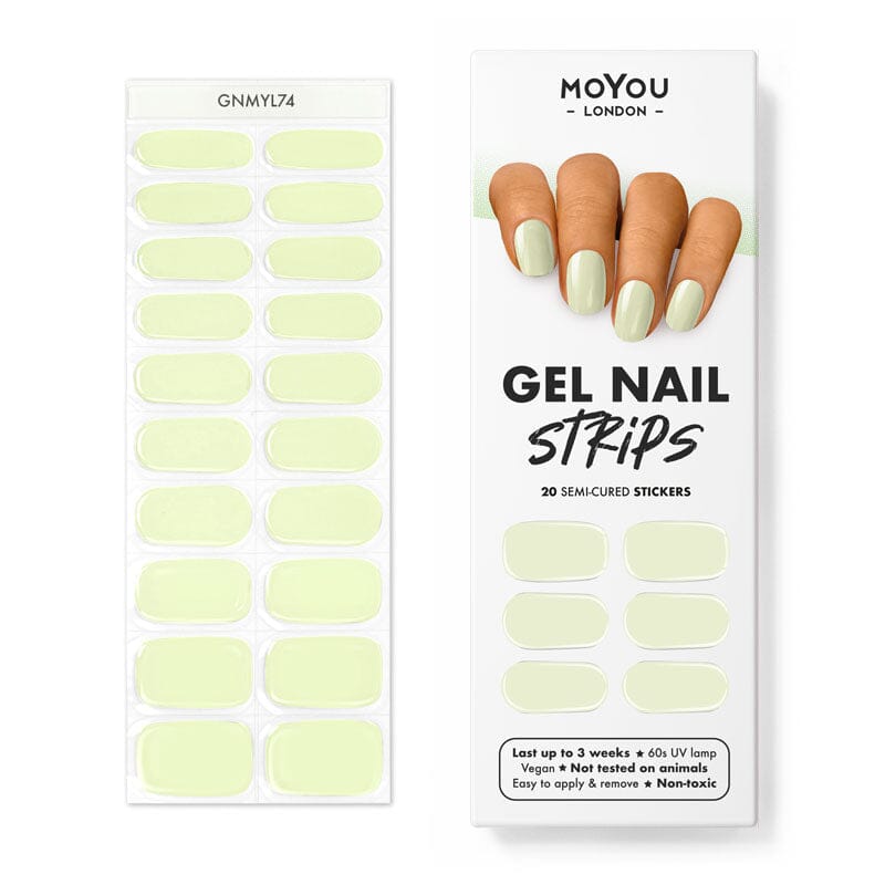 IN PRODUCTION Gel Strips Semi-Cured Nail Wraps 74 Gel Nail Wraps MoYou London
