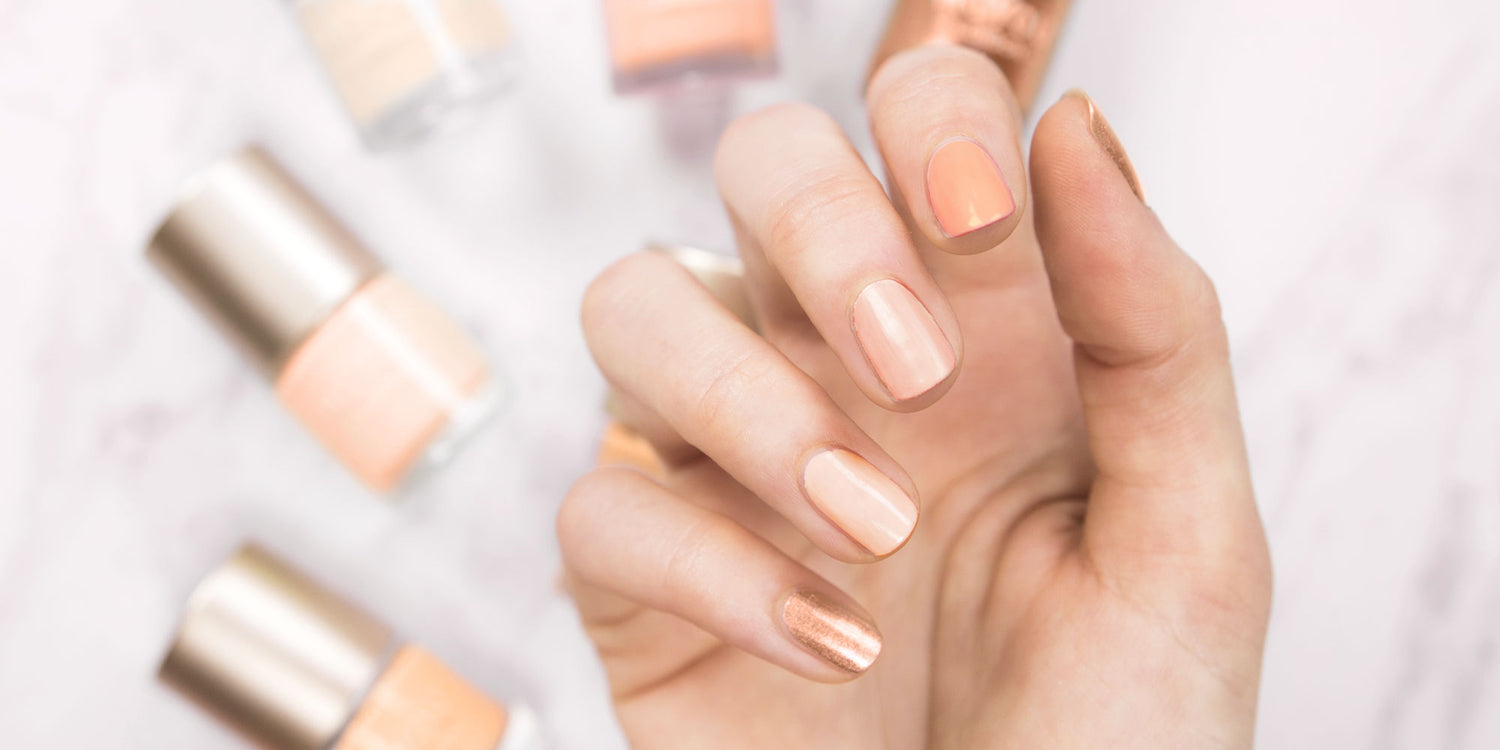 Pantone colour of the Year Pastel Orange Manicure