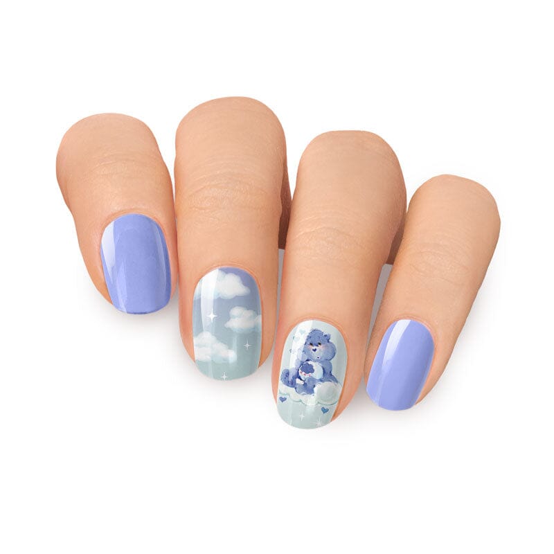 Gel Nail Strip ★ CARE BEARS ★ Grumpy Bear Gel Nail Wraps MoYou London