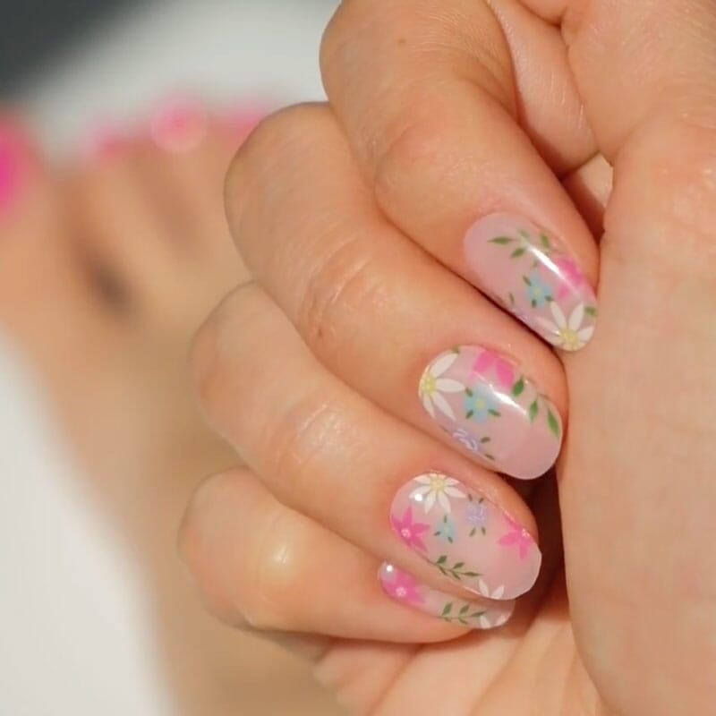 Gel Nail Strip ★ Flower Bouquet Gel Nail Strips MoYou London