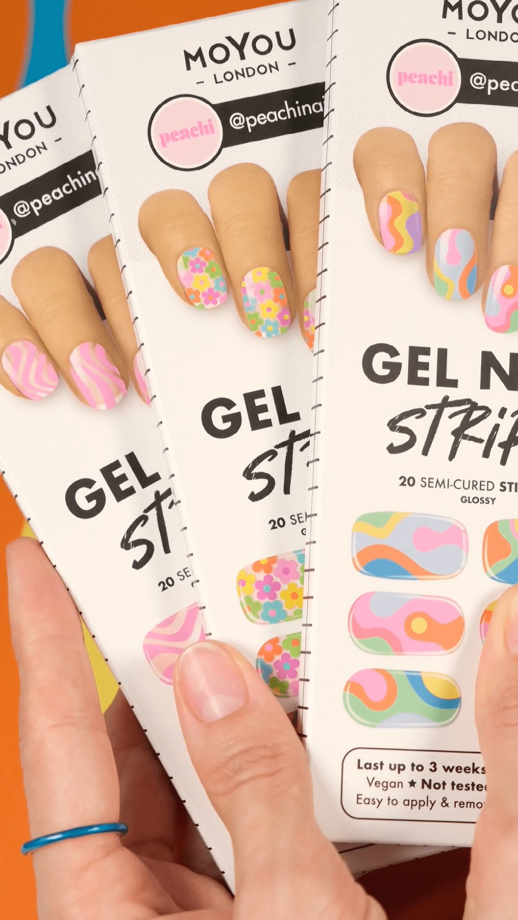 Gel Nail Strip ★ @peachinails 01 Gel Nail Wraps MoYou London