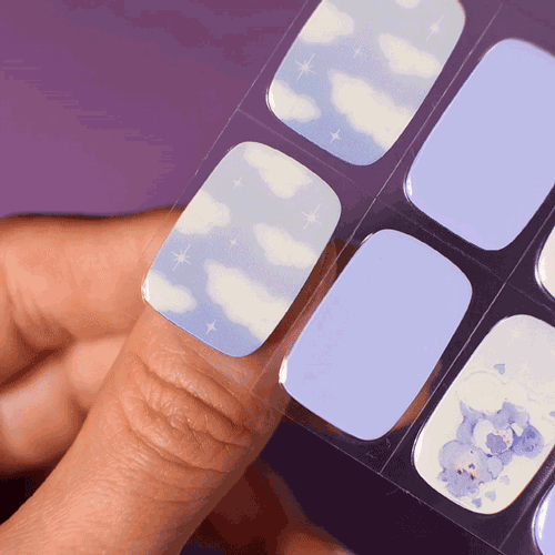 Gel Nail Strip ★ CARE BEARS ★ Grumpy Bear Gel Nail Wraps MoYou London