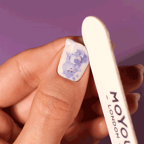 Gel Nail Strip ★ CARE BEARS ★ Grumpy Bear Gel Nail Wraps MoYou London