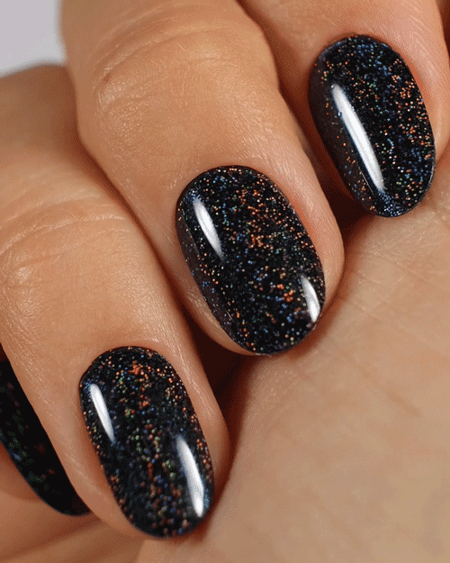 Gel Nail Strip ★ Magic Cocoa ★ Holographic Glitter Gel Nail Wraps MoYou London