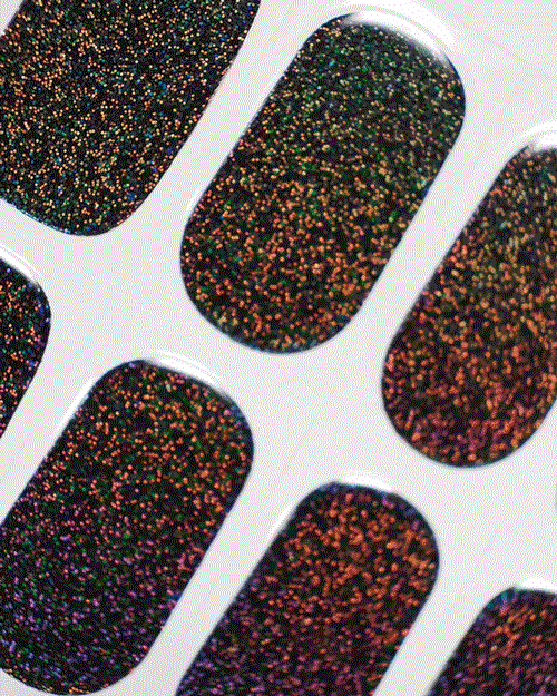 Gel Nail Strip ★ Magic Cocoa ★ Holographic Glitter Gel Nail Wraps MoYou London