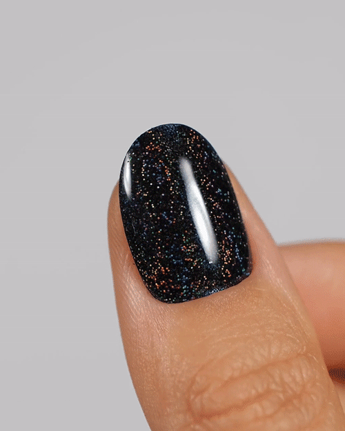 Gel Nail Strip ★ Magic Cocoa ★ Holographic Glitter Gel Nail Wraps MoYou London