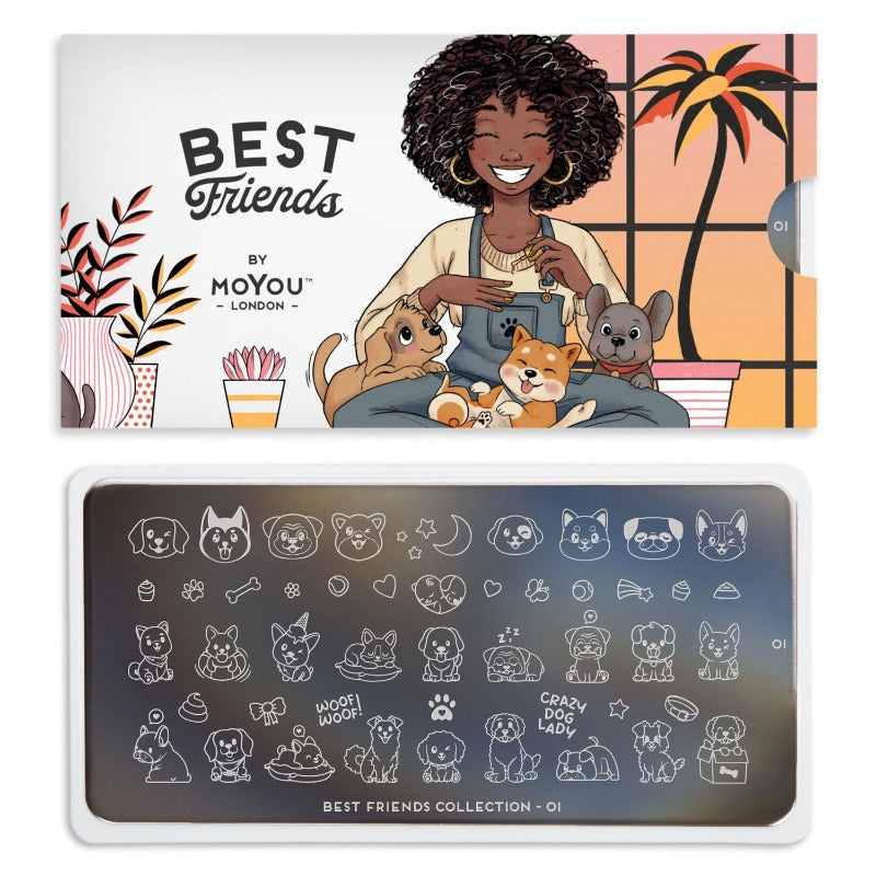 Best Friends 01 ✦ Nail Stamping Plate
