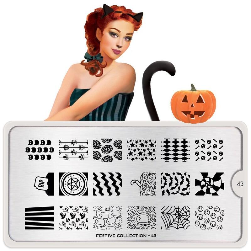 PICT YOU Nail Stamping Plate Halloween Series Image Stencil Nail