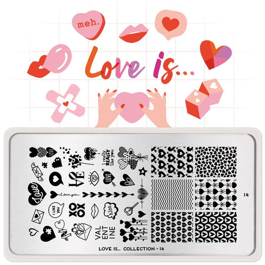 Love is... 14 ✦ Nail Stamping Plate