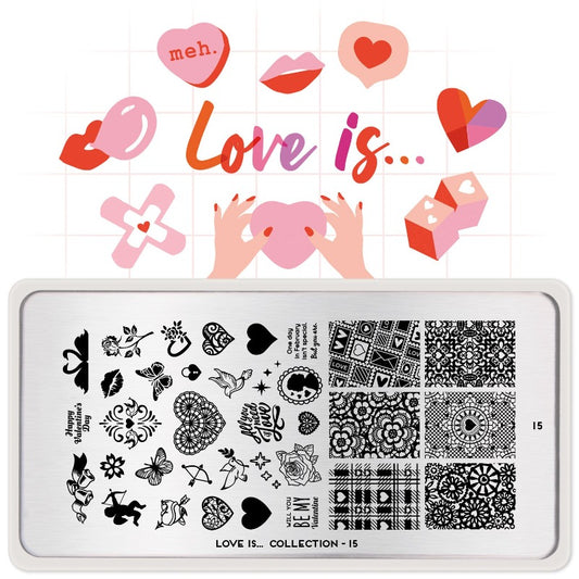 Love is... 15 ✦ Nail Stamping Plate