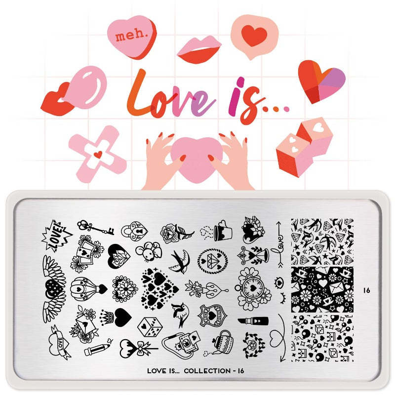 Love is... 16 ✦ Nail Stamping Plate
