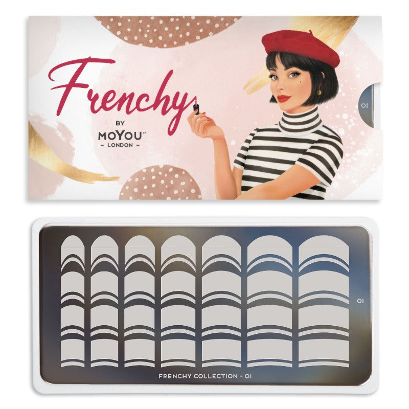 NEW Frenchy 01 ✦ Nail Stamping Plate