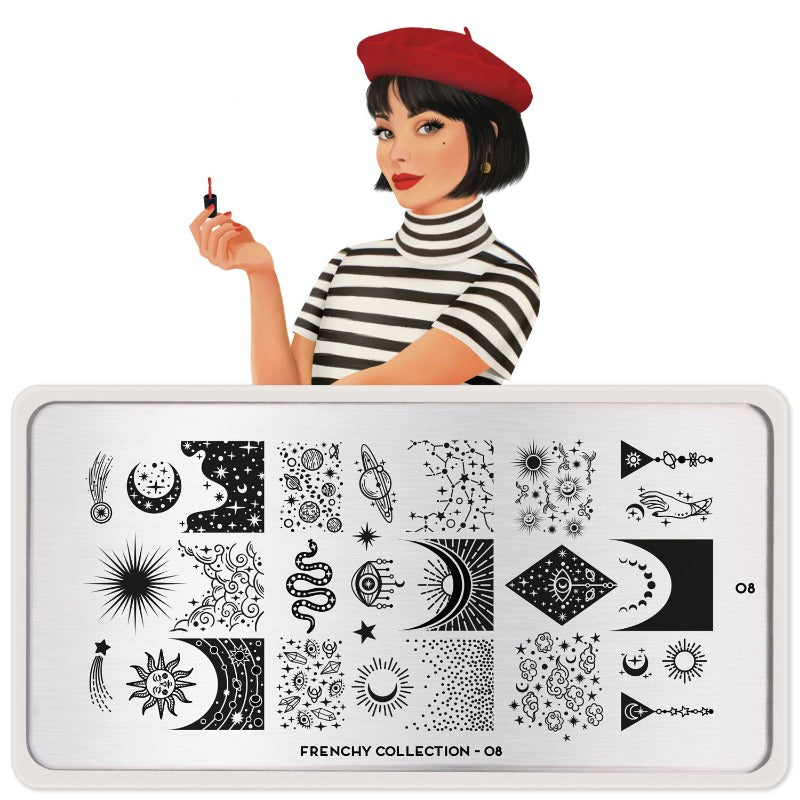 NEW Frenchy 08 ✦ Nail Stamping Plate