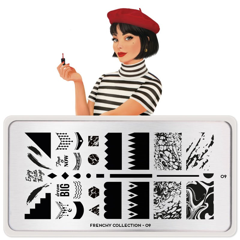 NEW Frenchy 09 ✦ Nail Stamping Plate