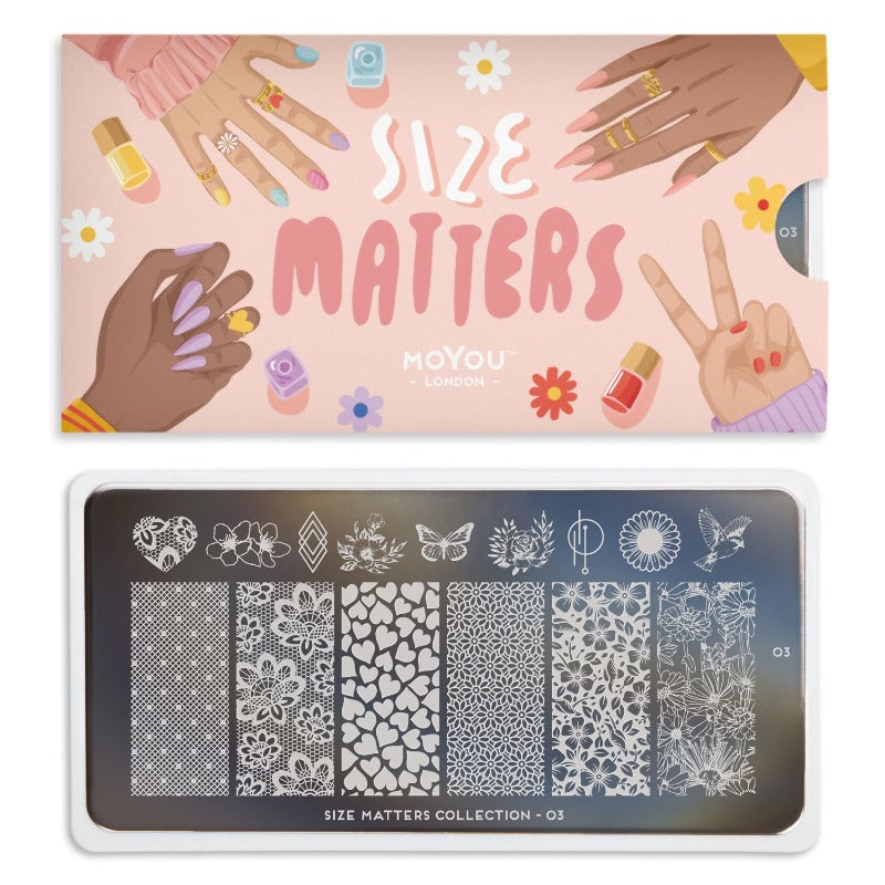 Size Matters 03 | Spring Long Nail Stamping Plates | MoYou