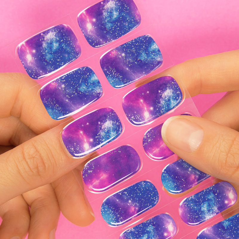 Purple & Blue Galaxy Gel Nail Strips | MoYou London