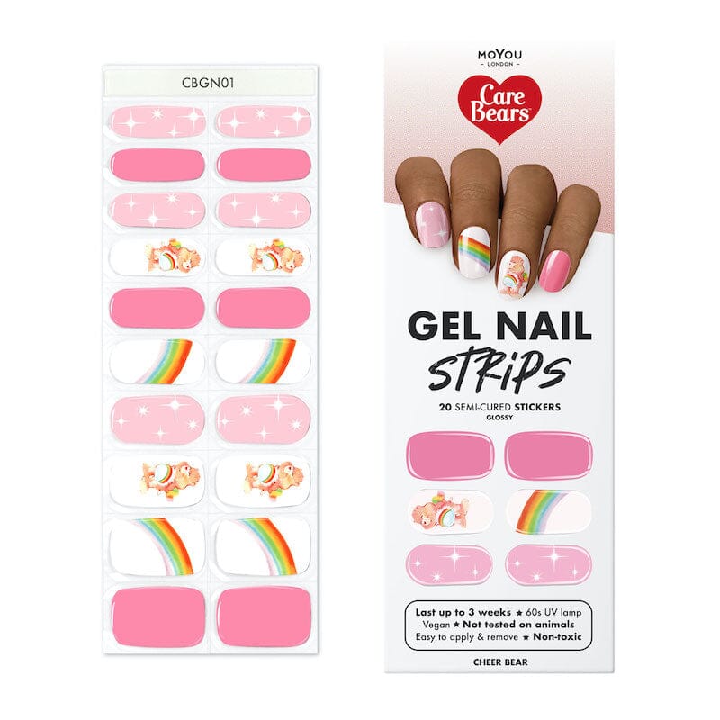 Gel Nail Strip ★ CARE BEARS ★ Cheer Bear Gel Nail Wraps MoYou London 