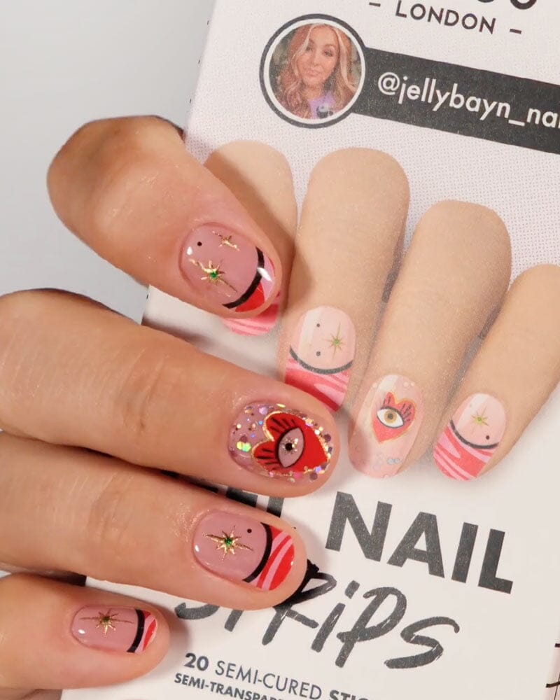 Gel Nail Strip ★ @jellybayn_nails 03 Gel Nail Wraps MoYou London 