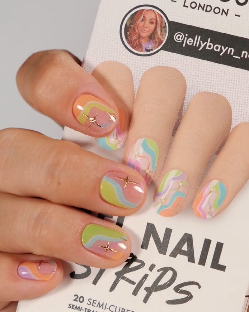 Gel Nail Strip ★ @jellybayn_nails 01 Gel Nail Wraps MoYou London 