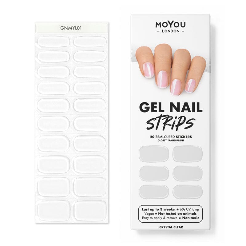 Crystal Clear ★ Transparent Gel Nail Wraps MoYou London 