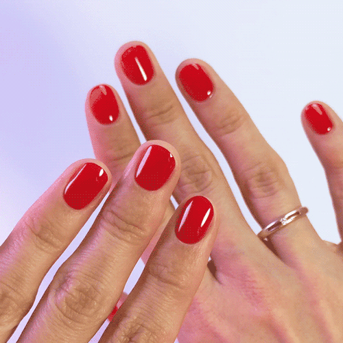 Glossy Scarlet Red Gel Nail Strips | MoYou London