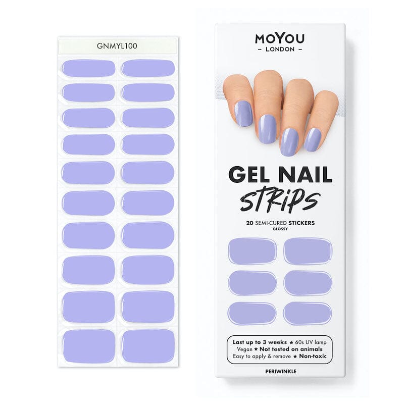 Gel Nail Strip ★ Periwinkle Gel Nail Wraps MoYou London 