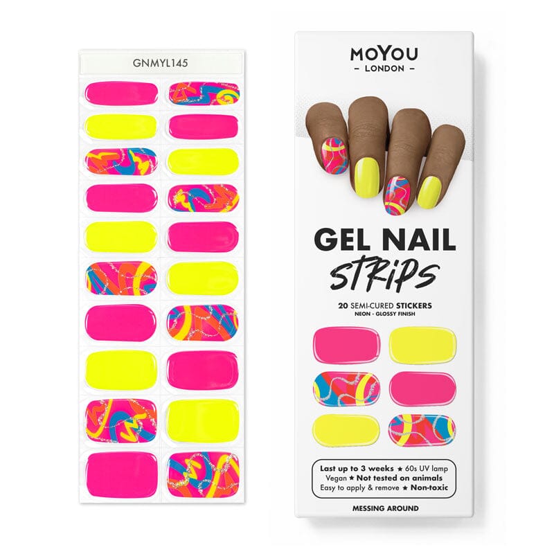 Gel Nail Strip ★ Messing Around Gel Nail Wraps MoYou London 