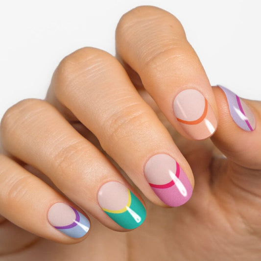 Gel Nail Strip ★ Tipsy Rainbow Gel Nail Strips MoYou London 