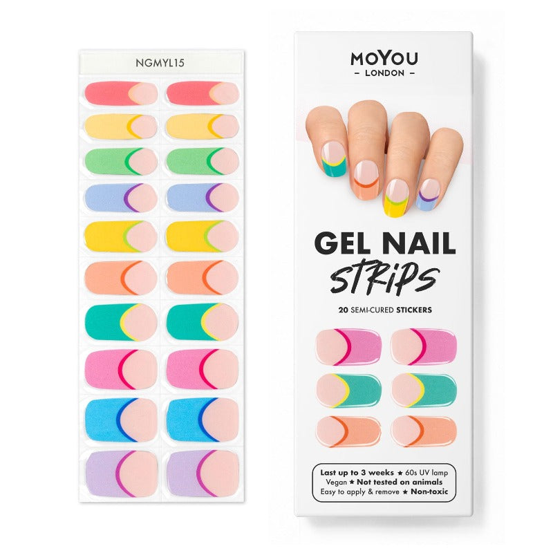 Gel Strips Semi-Cured Nail Wraps 15 Gel Nail Wraps MoYou London 