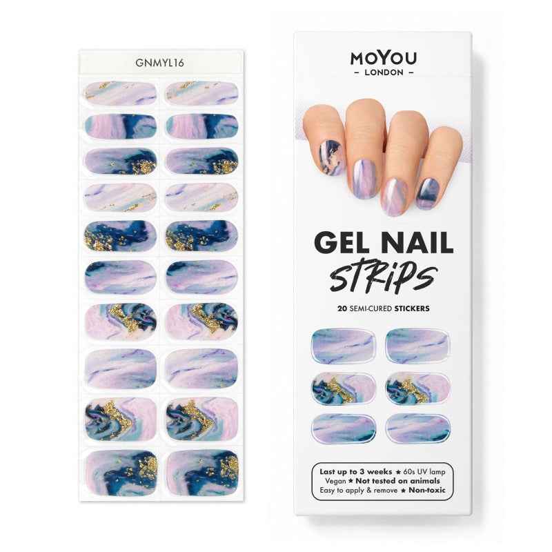 Gel Strips Semi-Cured Nail Wraps 16 Gel Nail Wraps MoYou London 