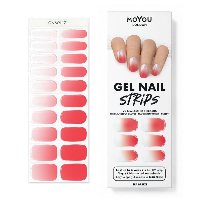 Gel Nail Strip ★ Sea Breeze Gel Nail Wraps MoYou London 