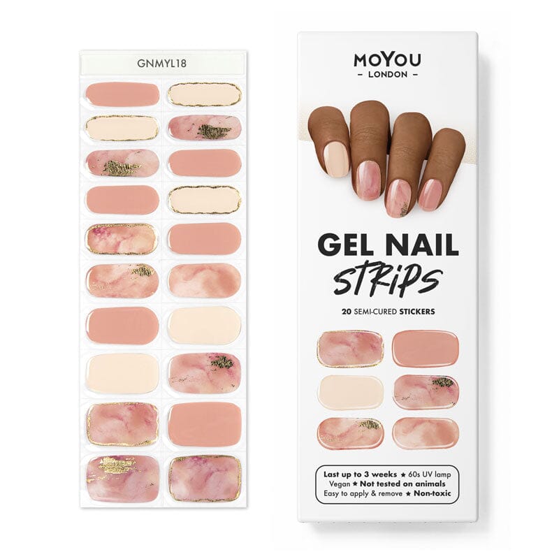 Gel Strips Semi-Cured Nail Wraps 18 Gel Nail Wraps MoYou London 