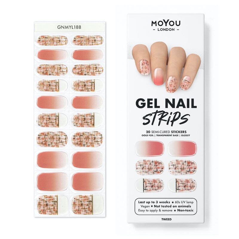 Gel Nail Strip ★ Tweed Gel Nail Wraps MoYou London 