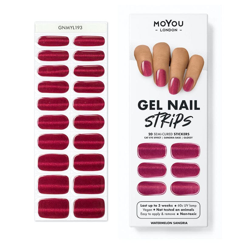 Gel Nail Strip ★ Watermelon Sangria Gel Nail Wraps MoYou London 