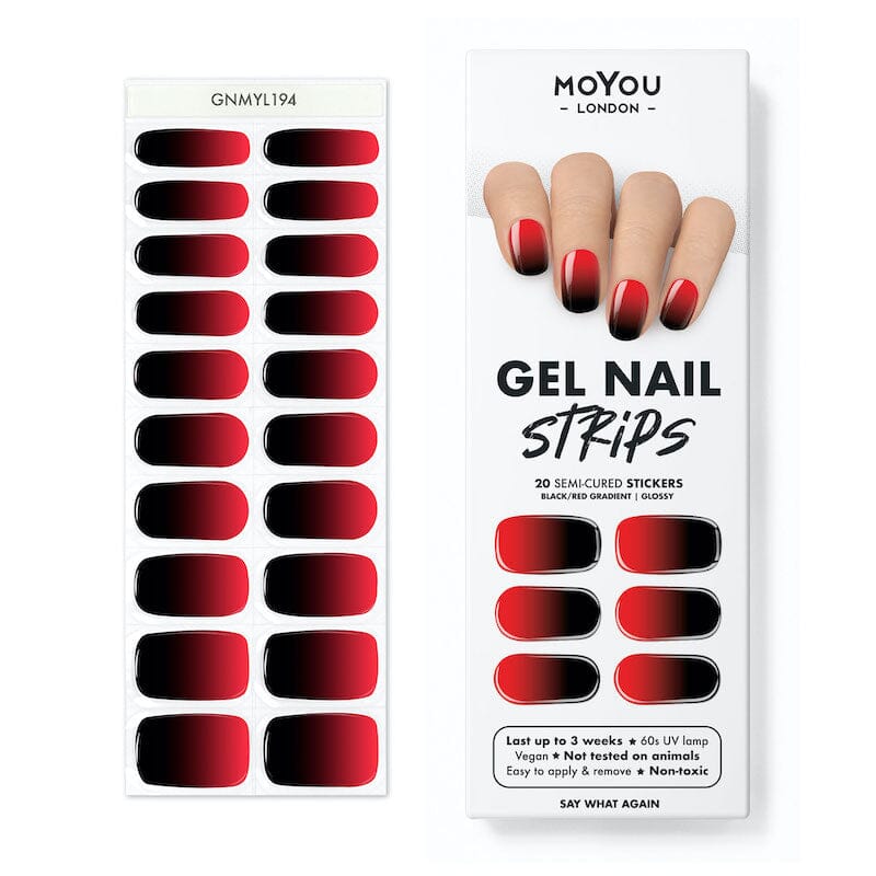 Gel Nail Strip ★ Say What Again Gel Nail Wraps MoYou London 