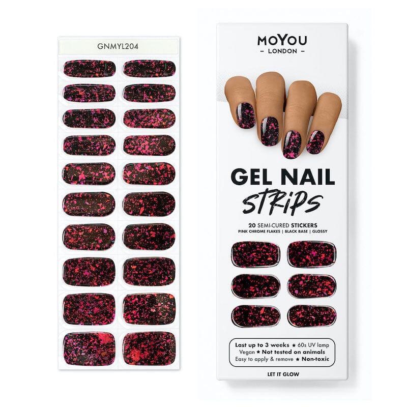 Gel Nail Strip ★ Let It Glow Gel Nail Wraps MoYou London 