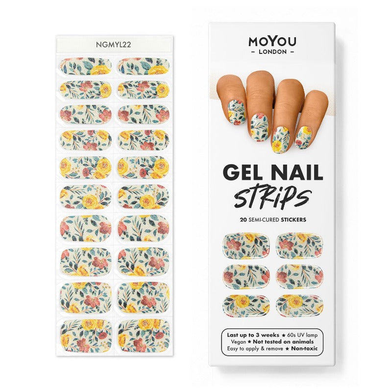 Gel Strips Semi-Cured Nail Wraps 22 Gel Nail Wraps MoYou London 