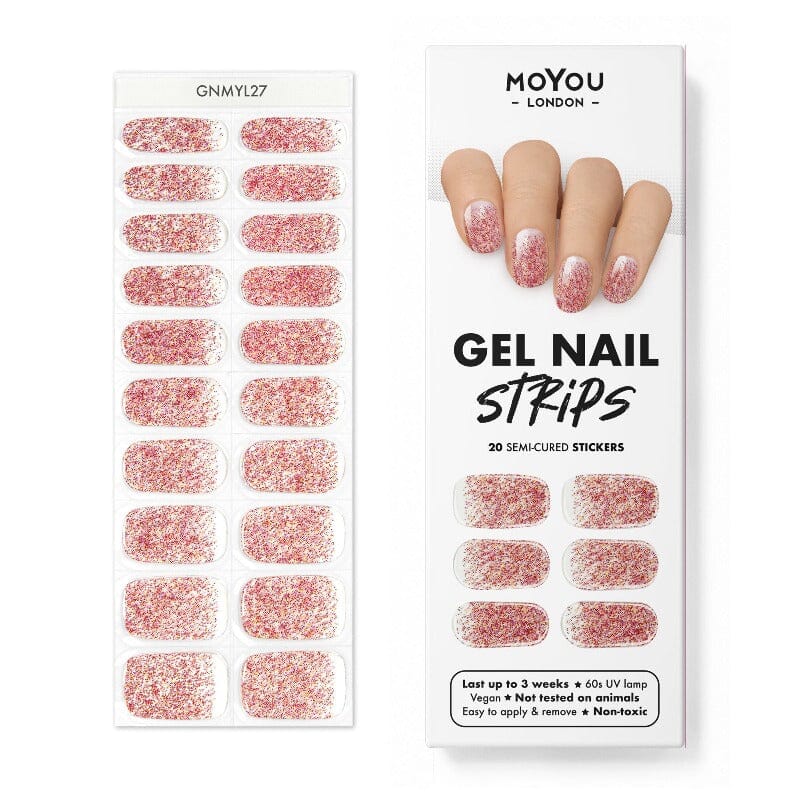 Gel Nail Strip ★ Glitter Punch Gel Nail Wraps MoYou London 