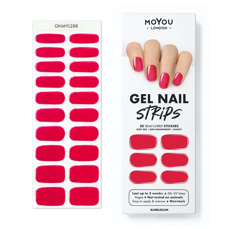 Gel Nail Strip ★ Bubblegum Gel Nail Wraps MoYou London 