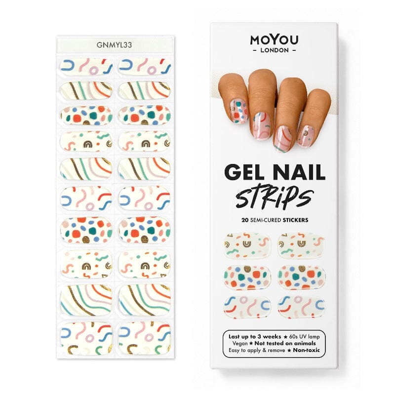 Gel Strips Semi-Cured Nail Wraps 33 Gel Nail Wraps MoYou London 