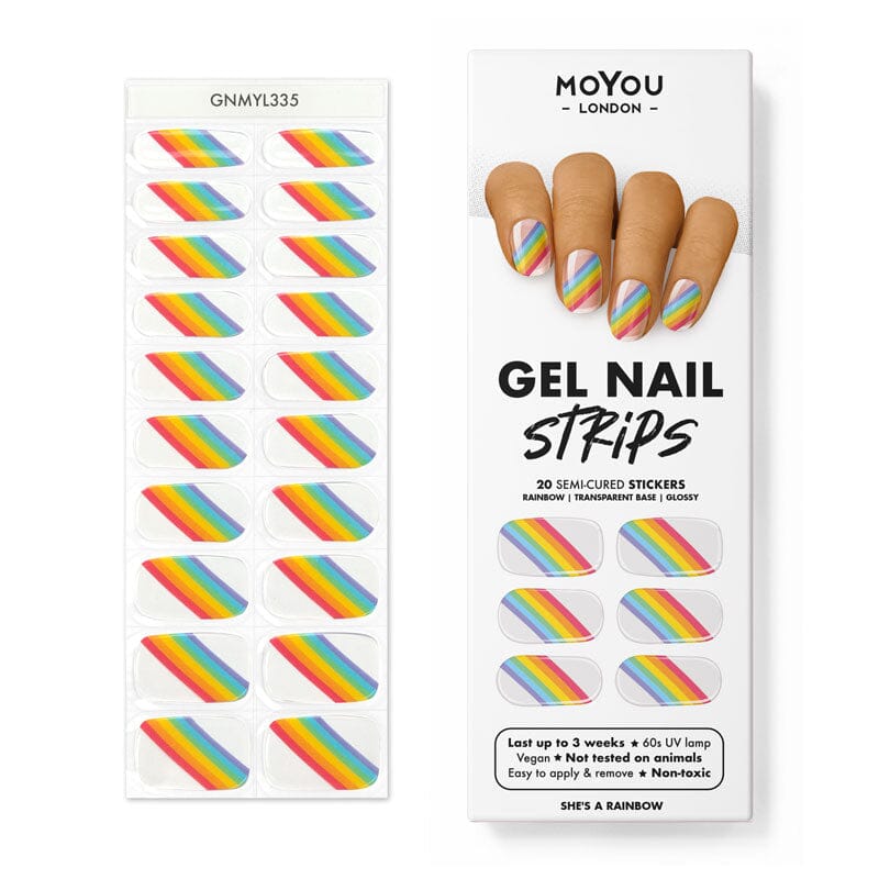 Gel Nail Strip ★ She's a Rainbow Gel Nail Strips MoYou London 