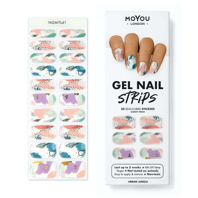 Gel Nail Strip ★ Urban Jungle Gel Nail Wraps MoYou London 