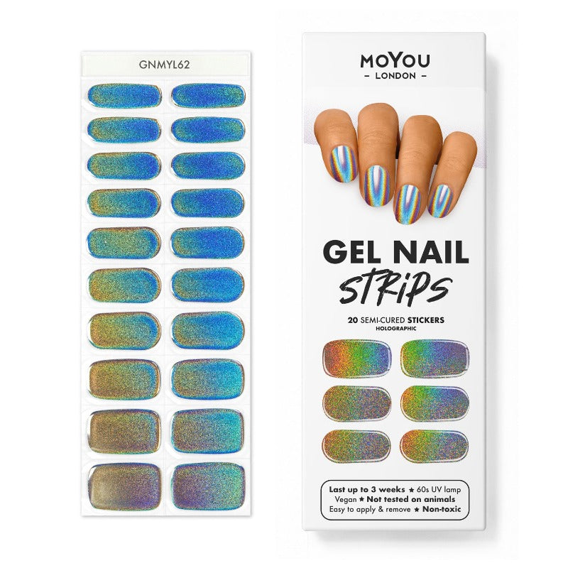 Gel Strips Semi-Cured Nail Wraps 62 Gel Nail Wraps MoYou London 